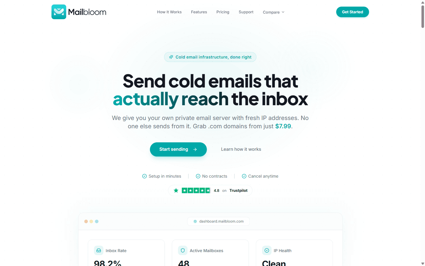 Mailscale homepage